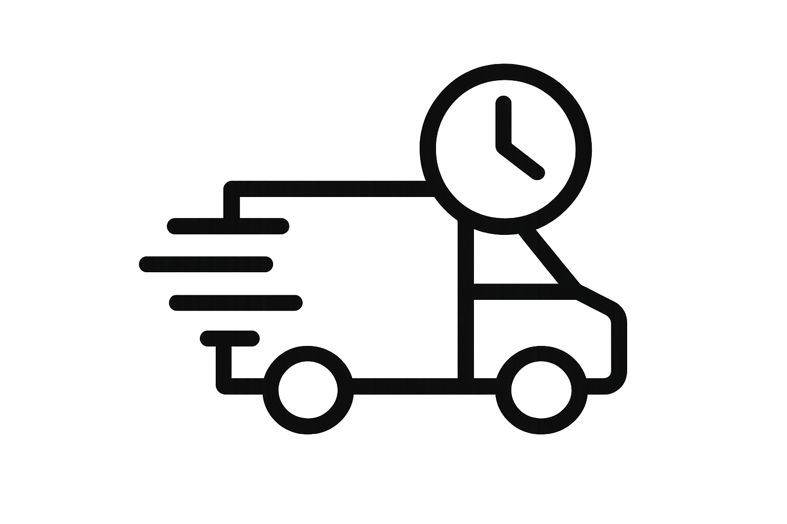 CREATE BLACK AND WHITE ICON FOR FAST DELIVERY